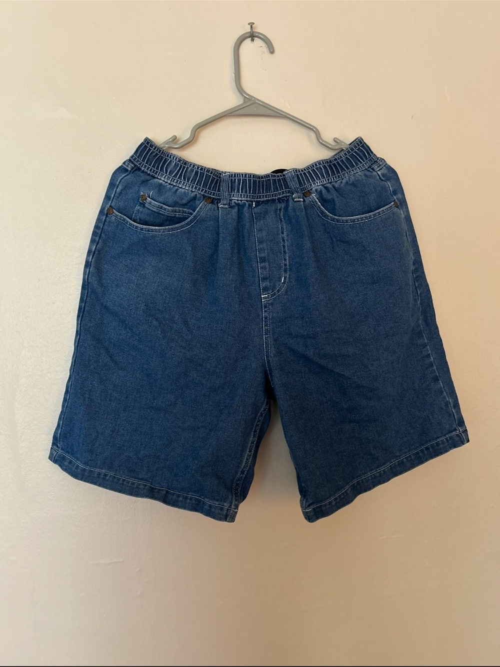 Men's Elastic Waist Converse Denim Jorts - Blue